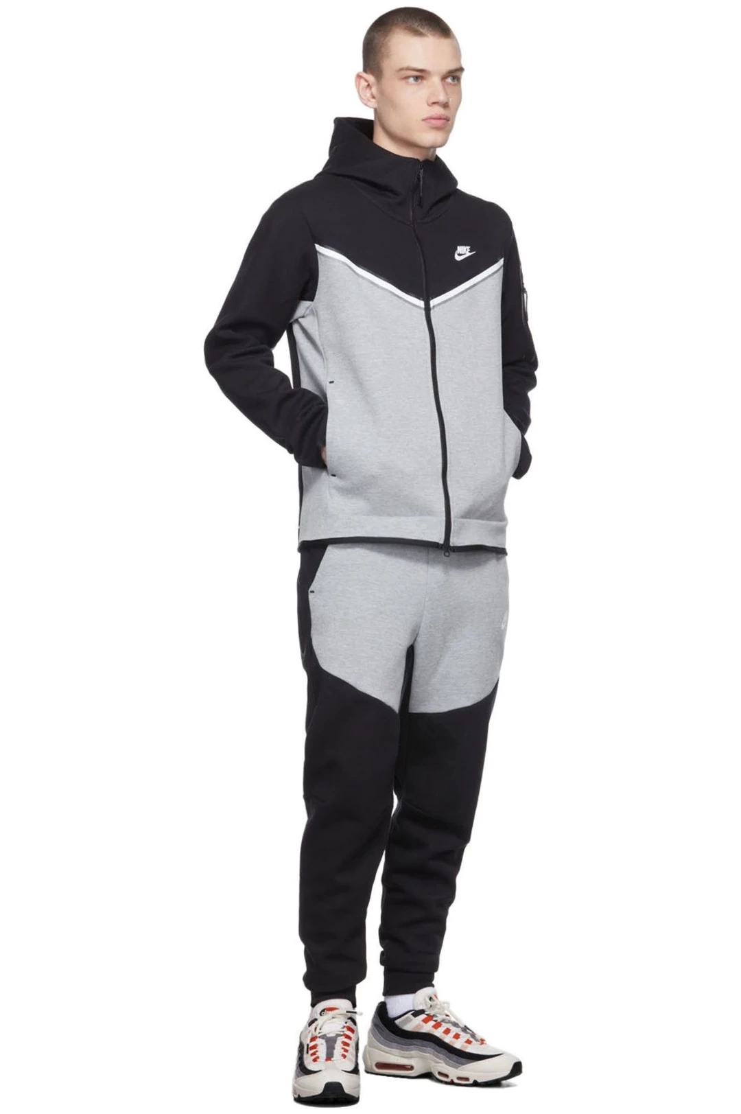 Tech Fleece Full-zip Hoodie - Siyah/Gri