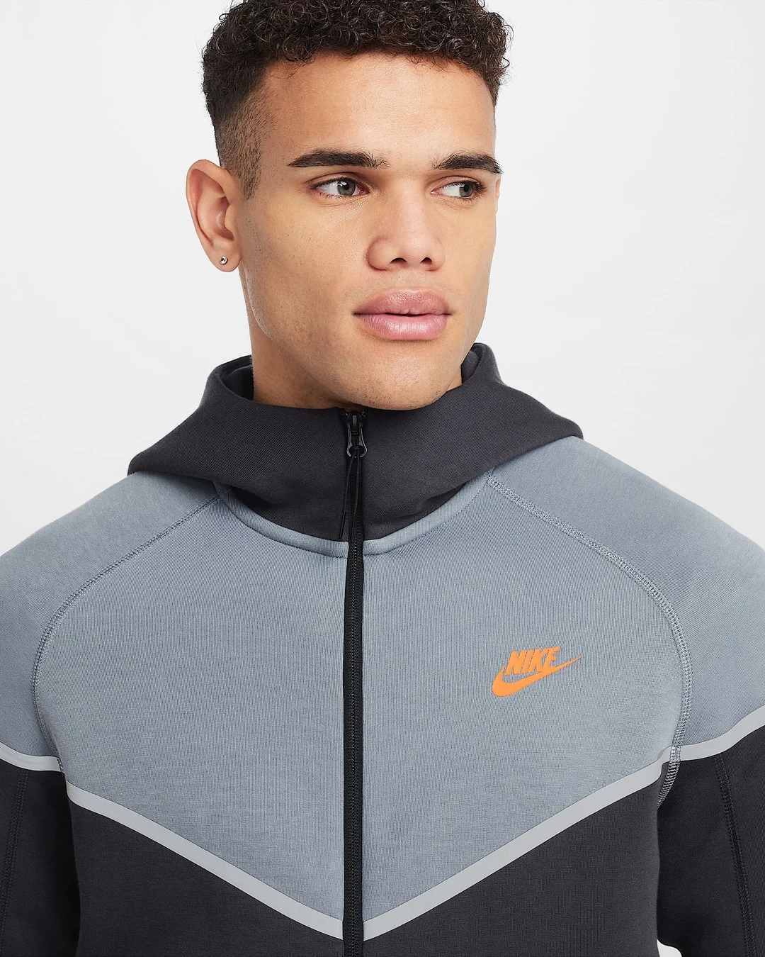 Tech Fleece Windrunner REFLECTIVE Full-Zip Hoodie – Antrasit/Turuncu