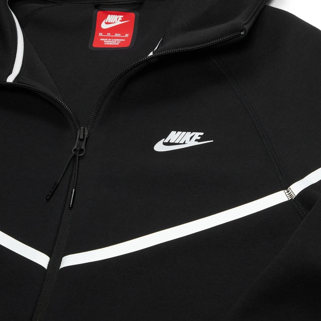 Tech Fleece Windrunner REFLECTIVE Full-Zip Hoodie – Siyah