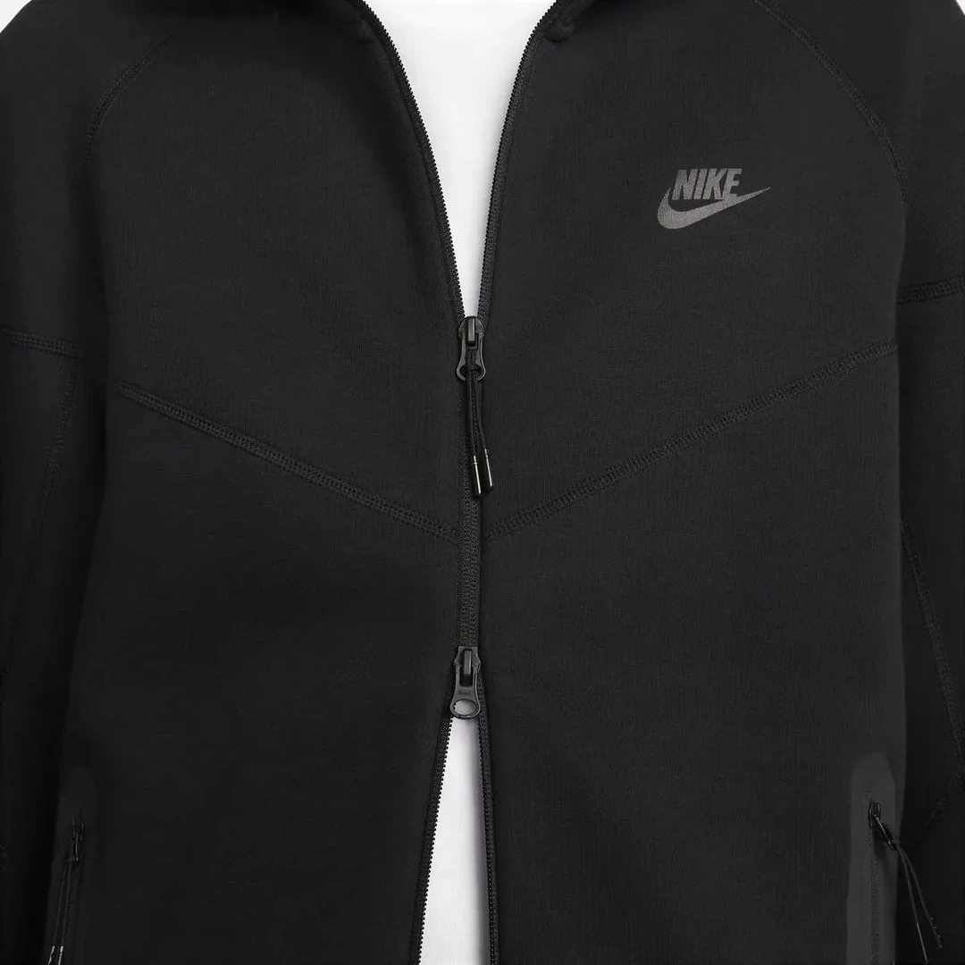 Tech Fleece Windrunner (Yeni) Full-Zip Hoodie – Siyah