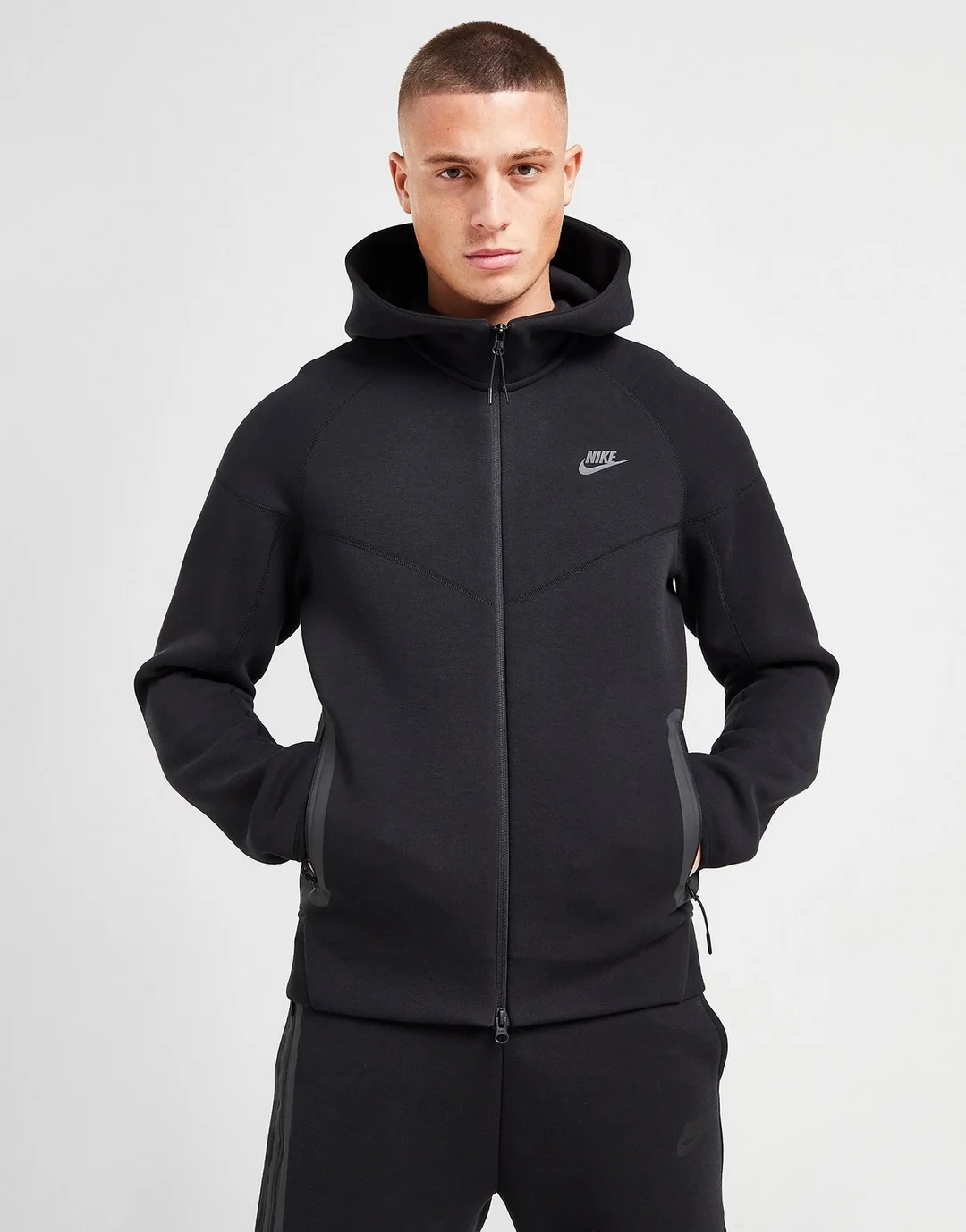 Tech Fleece Windrunner (Yeni) Full-Zip Hoodie – Siyah