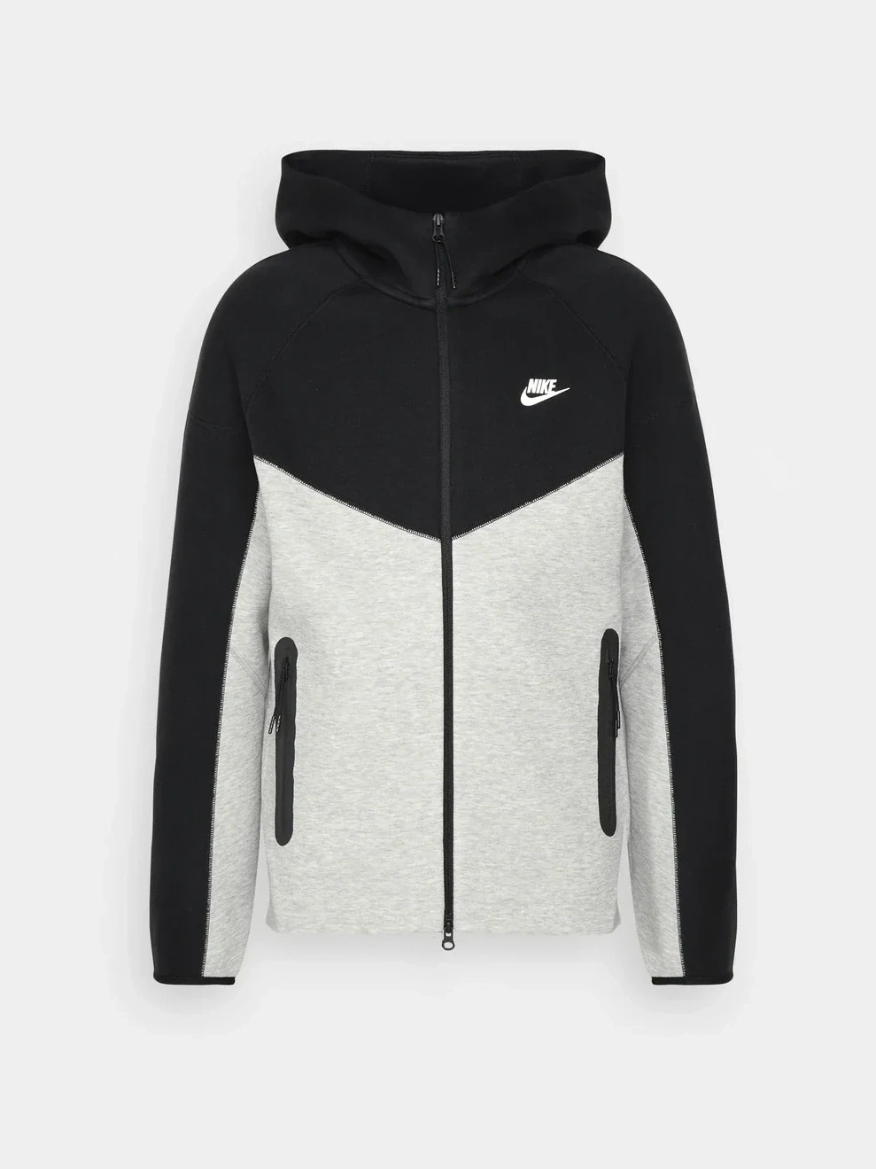 Tech Fleece Windrunner (Yeni) Full-Zip Hoodie – Siyah/Gri