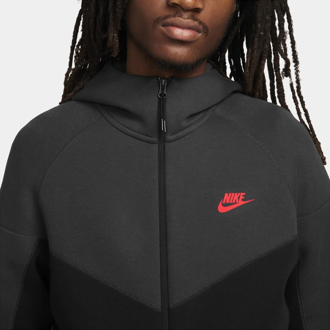Tech Fleece Windrunner (Yeni) Full-Zip Hoodie – Smoke/Orange
