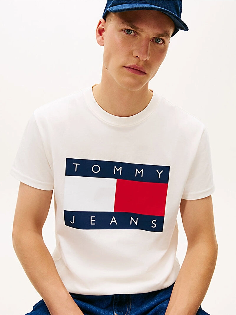 TOMMY H. Flag Logo T-shirt - Beyaz