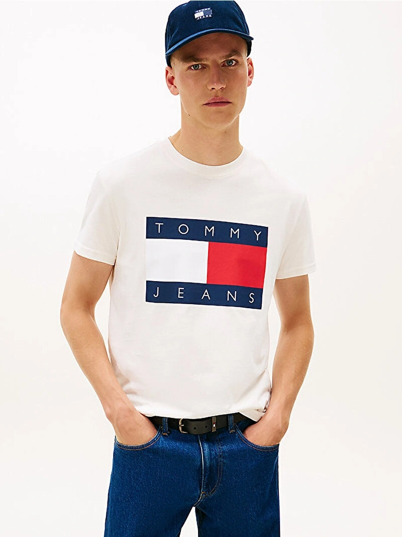 TOMMY H. Flag Logo T-shirt - Beyaz