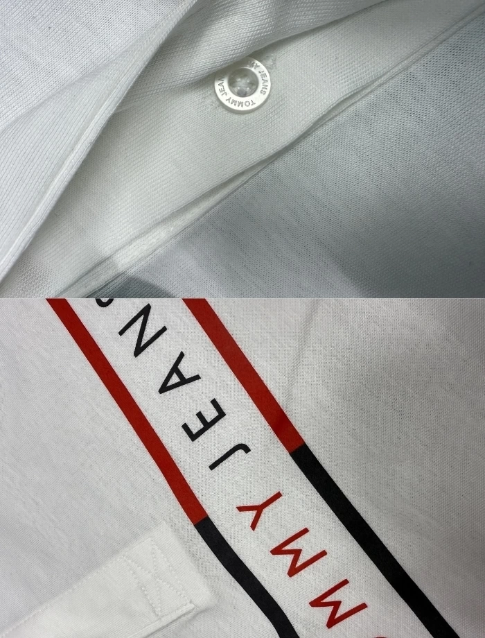 TOMMY H. Printed Polo T-shirt – Beyaz