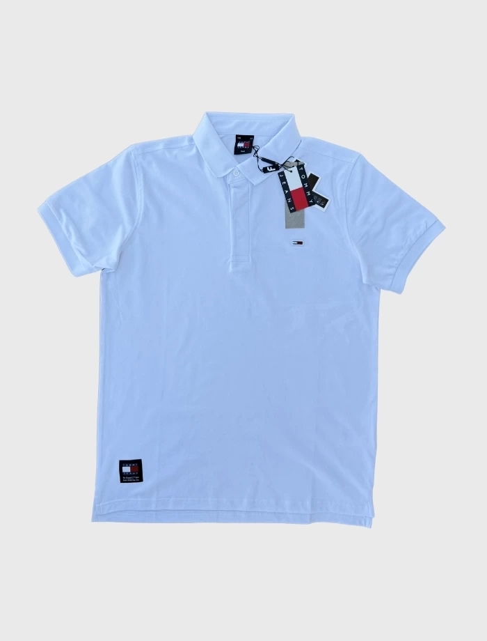 TOMMY H. Frame Polo T-shirt – Beyaz