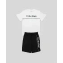 CK Printed T-shirt & Şort Takımı - Beyaz