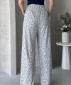 Desenli Beli Lastikli Bürümcük Pantolon