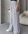 Desenli Beli Lastikli Bürümcük Pantolon