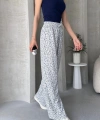 Desenli Beli Lastikli Bürümcük Pantolon
