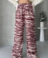Desenli Beli Lastikli Bürümcük Pantolon