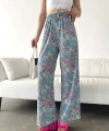 Desenli Beli Lastikli Bürümcük Pantolon