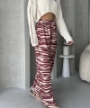 Desenli Beli Lastikli Bürümcük Pantolon