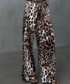 Pullaps Beli Lastikli Saten Palazzo Pantolon Leopar
