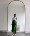 Pullaps Düz Saten Etek Yeşil