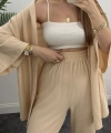 Pullaps Kimonolu Pantolonlu Gofre Takım