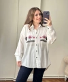 Pullaps Nakış Ve Boncuk Detaylı Gömlek