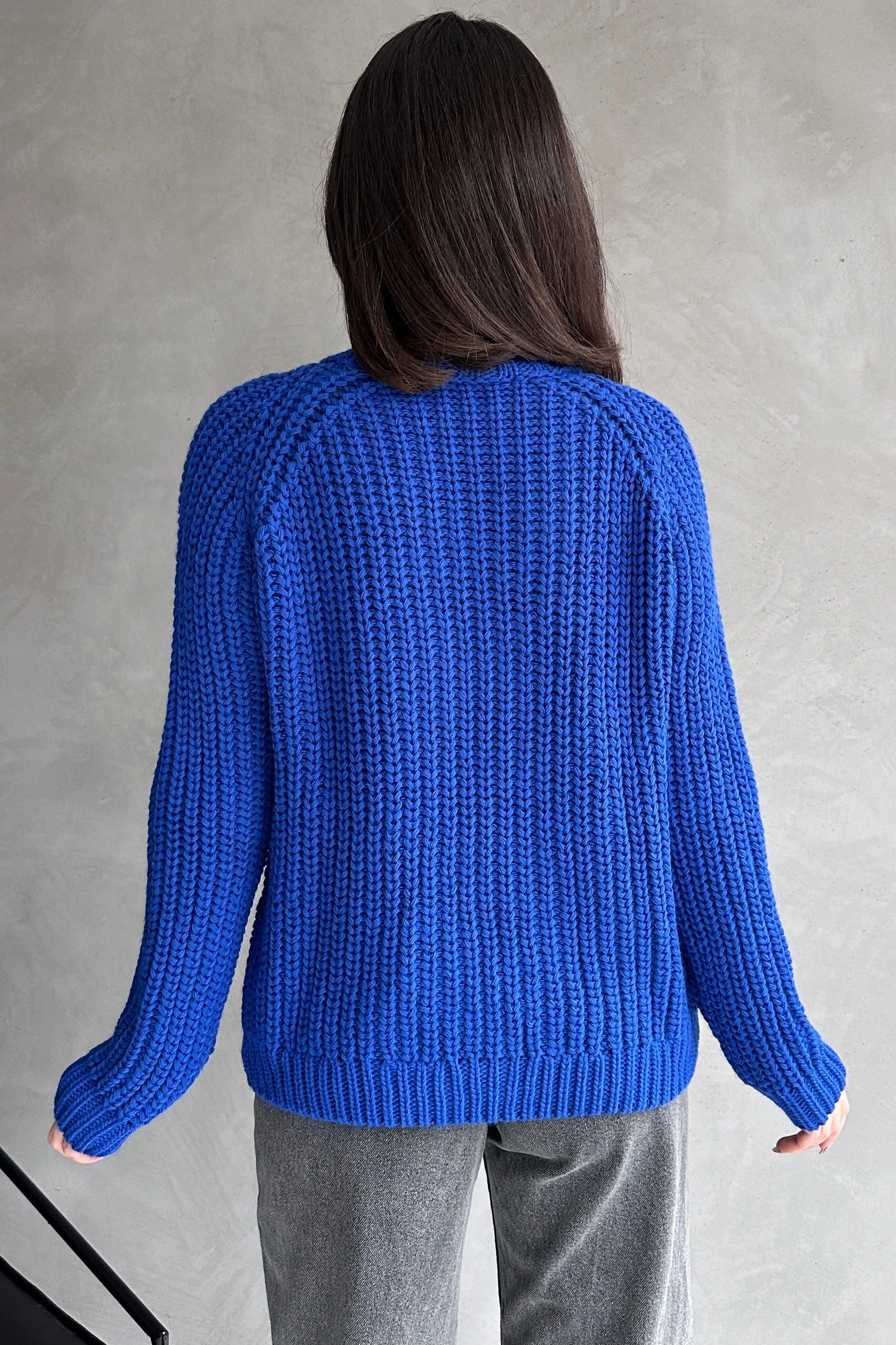 Bisiklet Yaka Selanik Örgü Triko Kazak