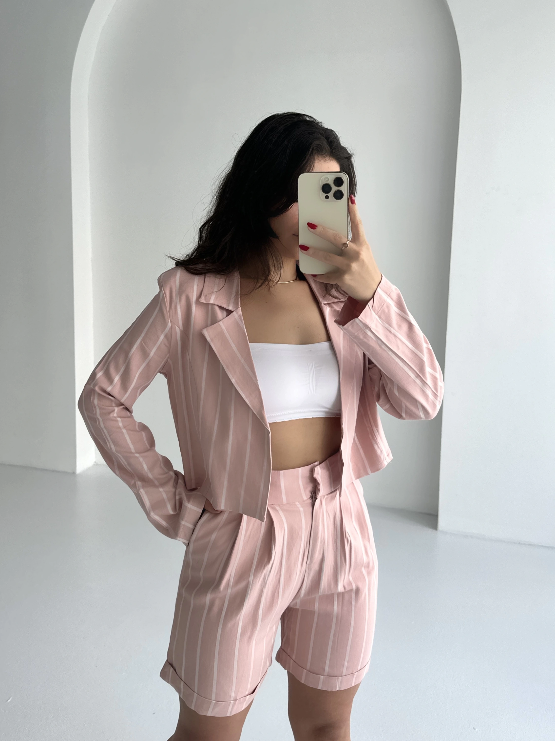 Ceket Şort Keten Takım