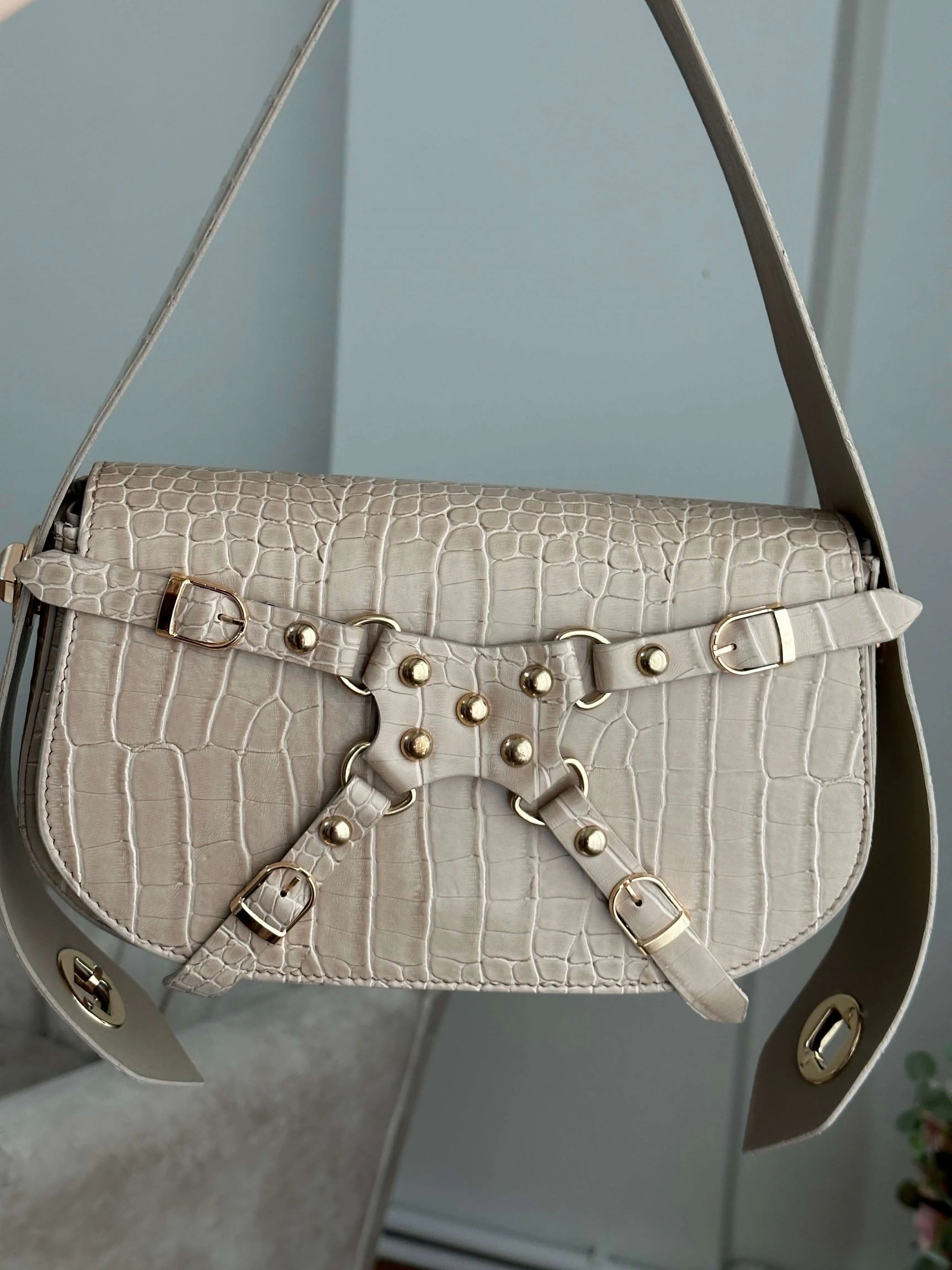 Pullaps Alice Bej Deri Çanta