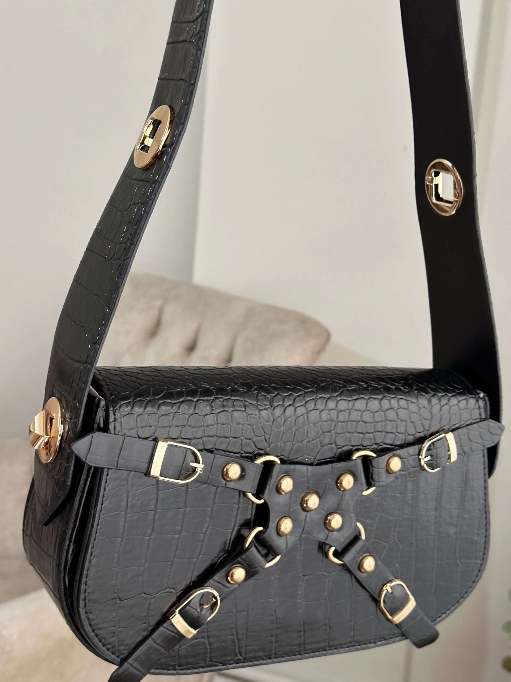 Pullaps Alice Model Siyah Deri Çanta