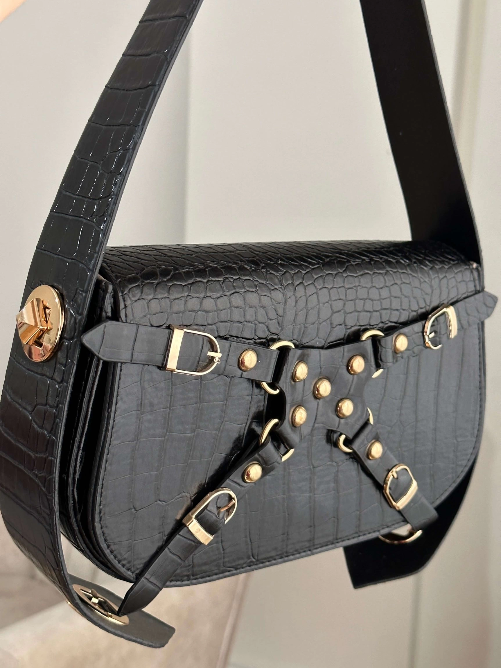 Pullaps Alice Model Siyah Deri Çanta