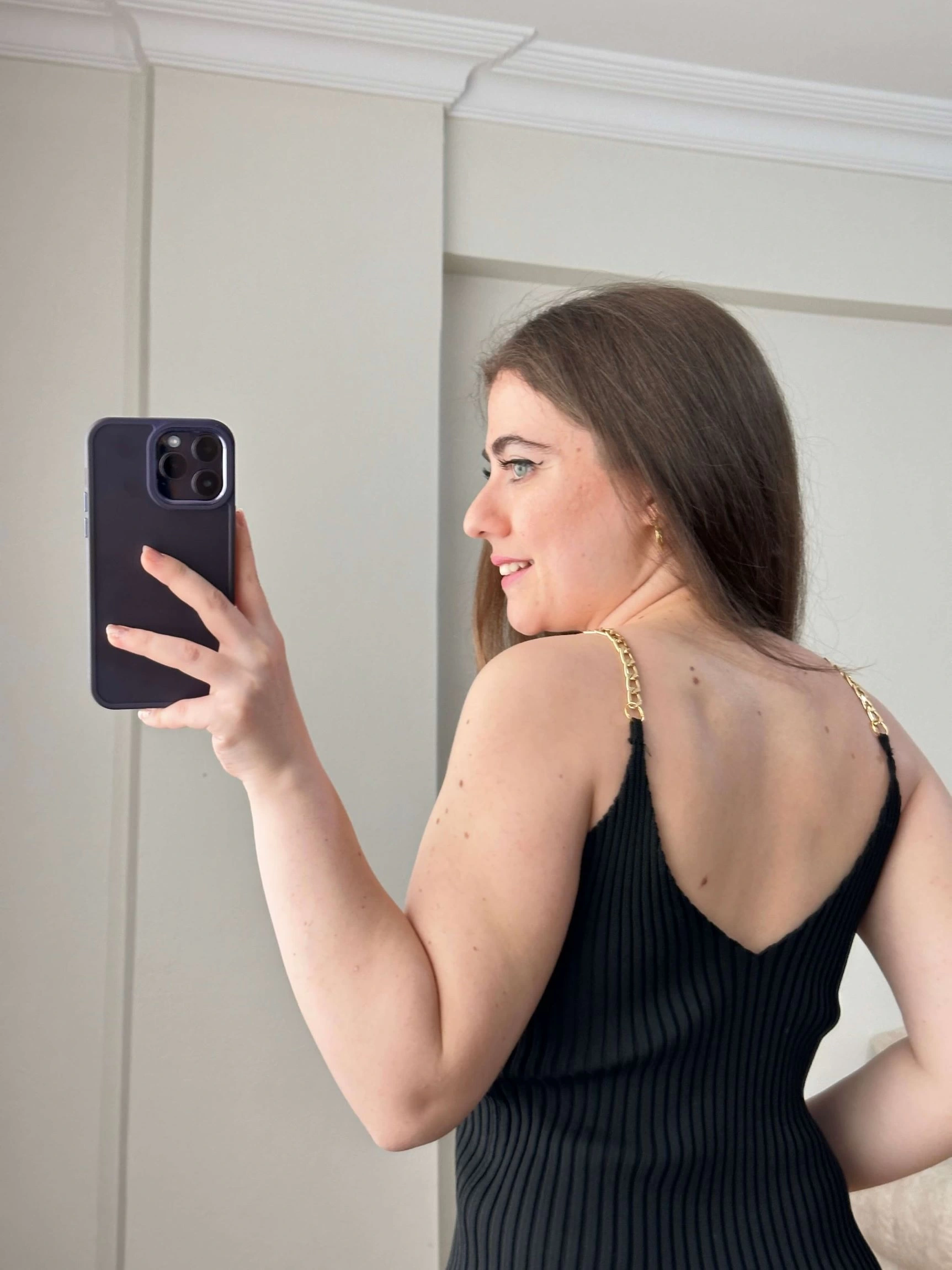 Pullaps Askısı Zincirli Triko Elbise