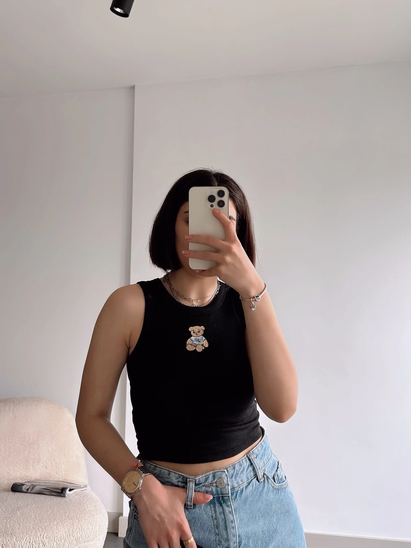 Pullaps Ayıcık Nakışlı Bluz