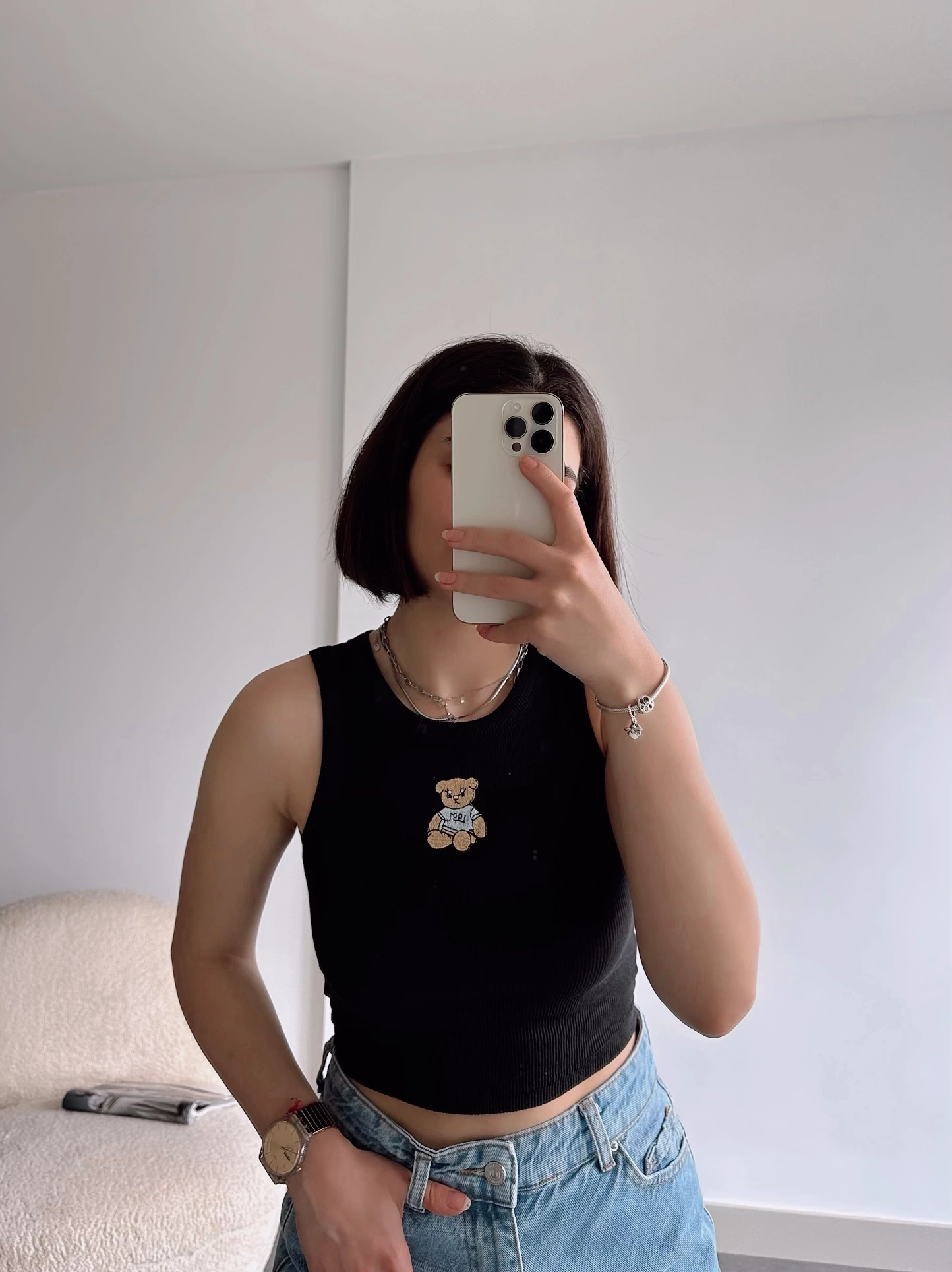 Pullaps Ayıcık Nakışlı Bluz