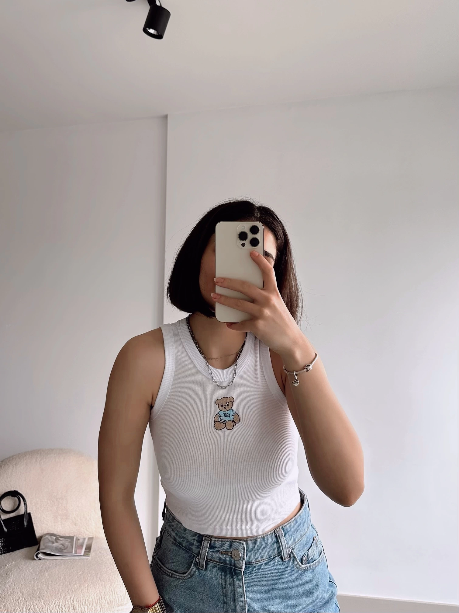 Pullaps Ayıcık Nakışlı Bluz