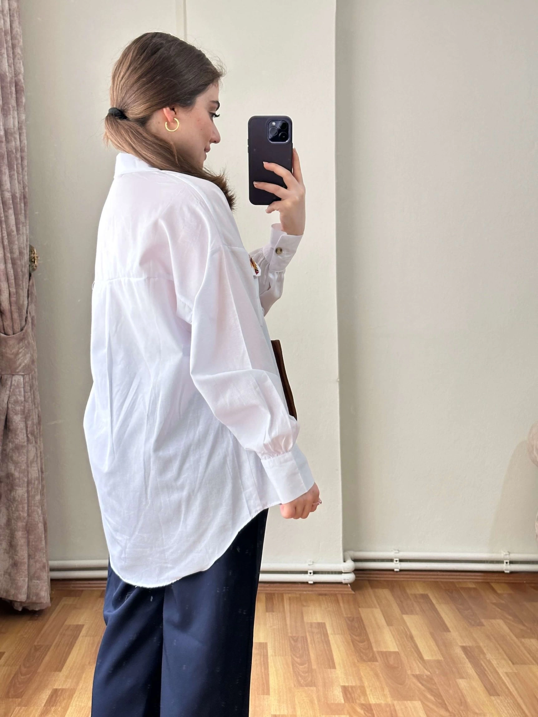 Pullaps Cebi Nakışlı Gömlek