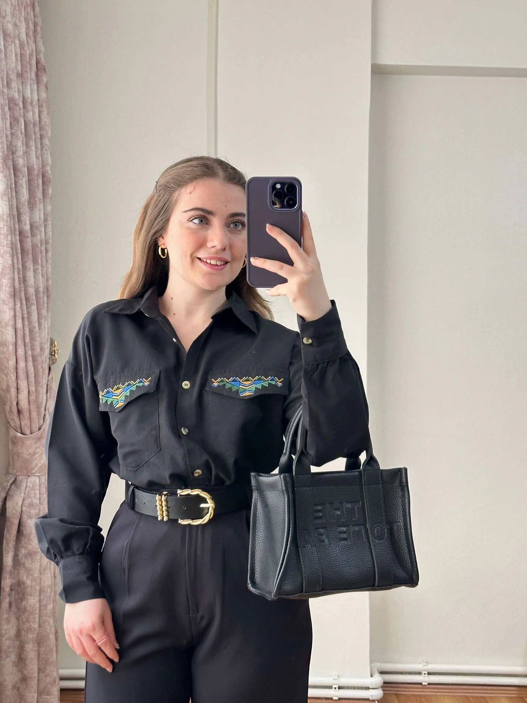 Pullaps Cebi Nakışlı Gömlek