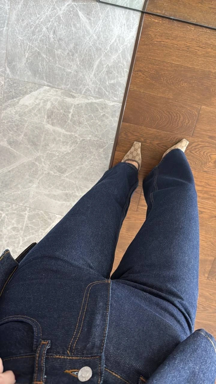 Bağlamalı Lacivert Ceket Pantolon Denim Takım