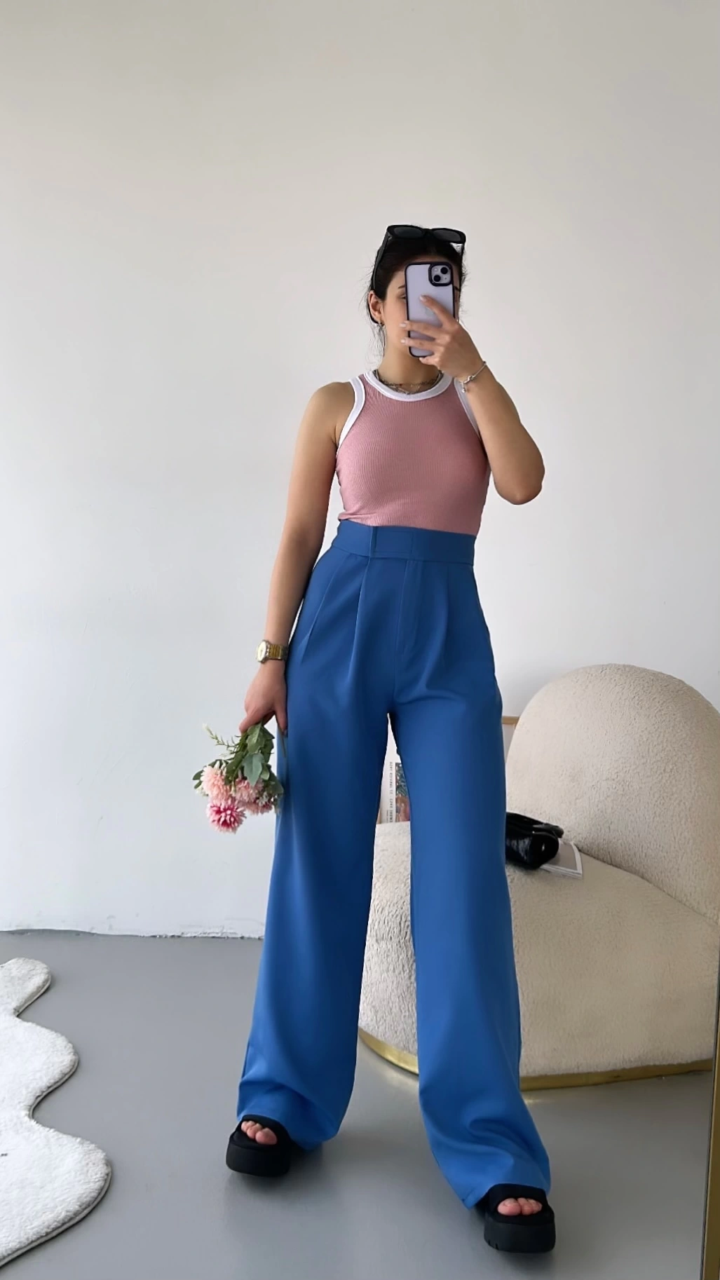 Pullaps Cırt Cırtlı Palazzo Pantolon