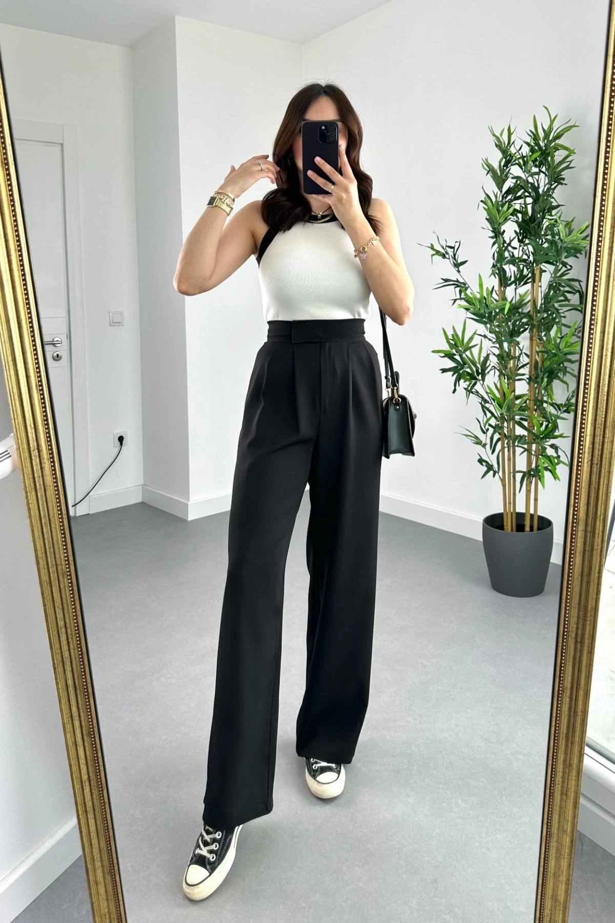 Pullaps Cırt Cırtlı Palazzo Pantolon