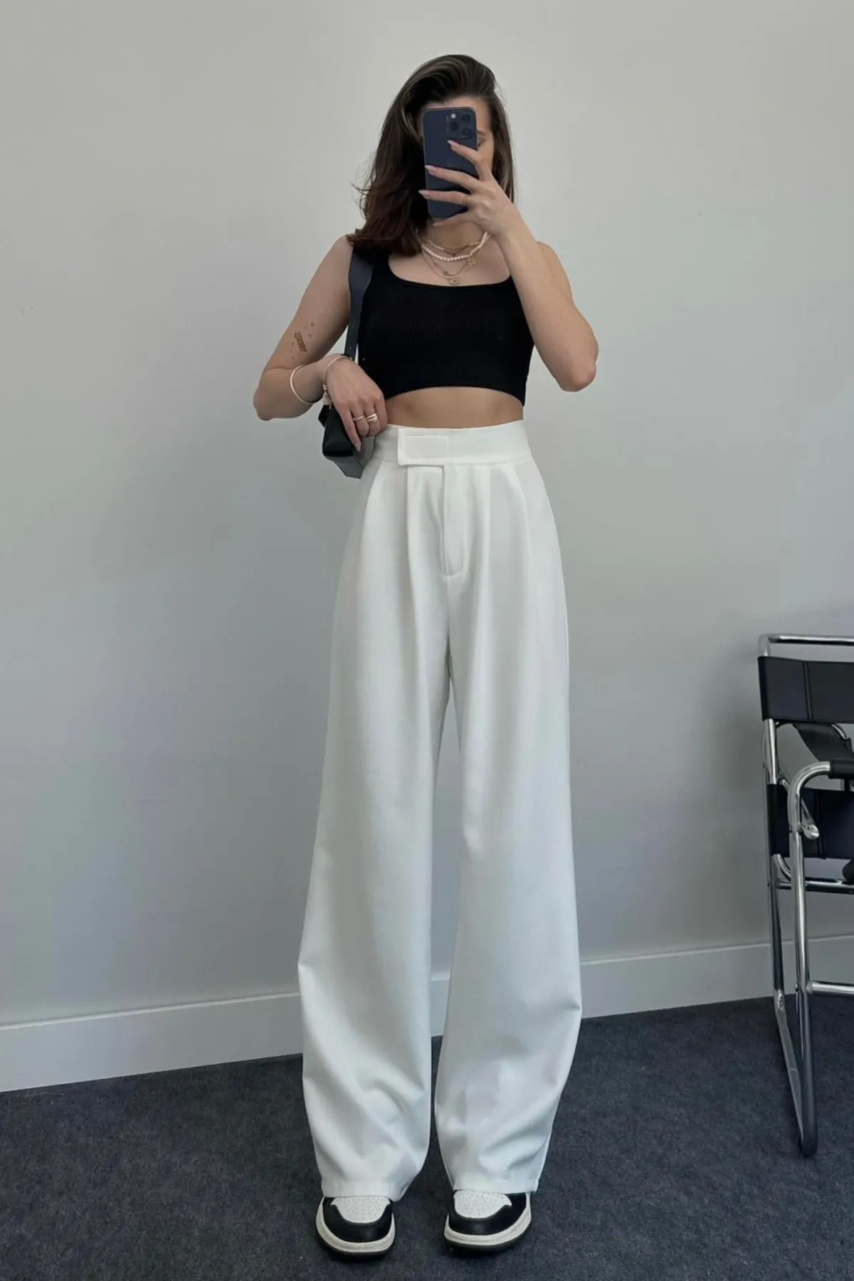 Pullaps Cırt Cırtlı Palazzo Pantolon