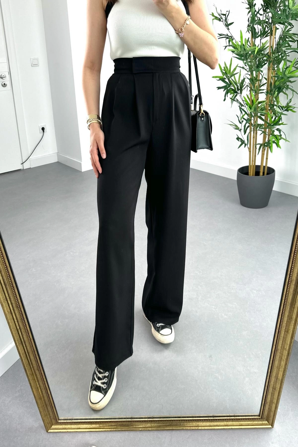 Pullaps Cırt Cırtlı Palazzo Pantolon