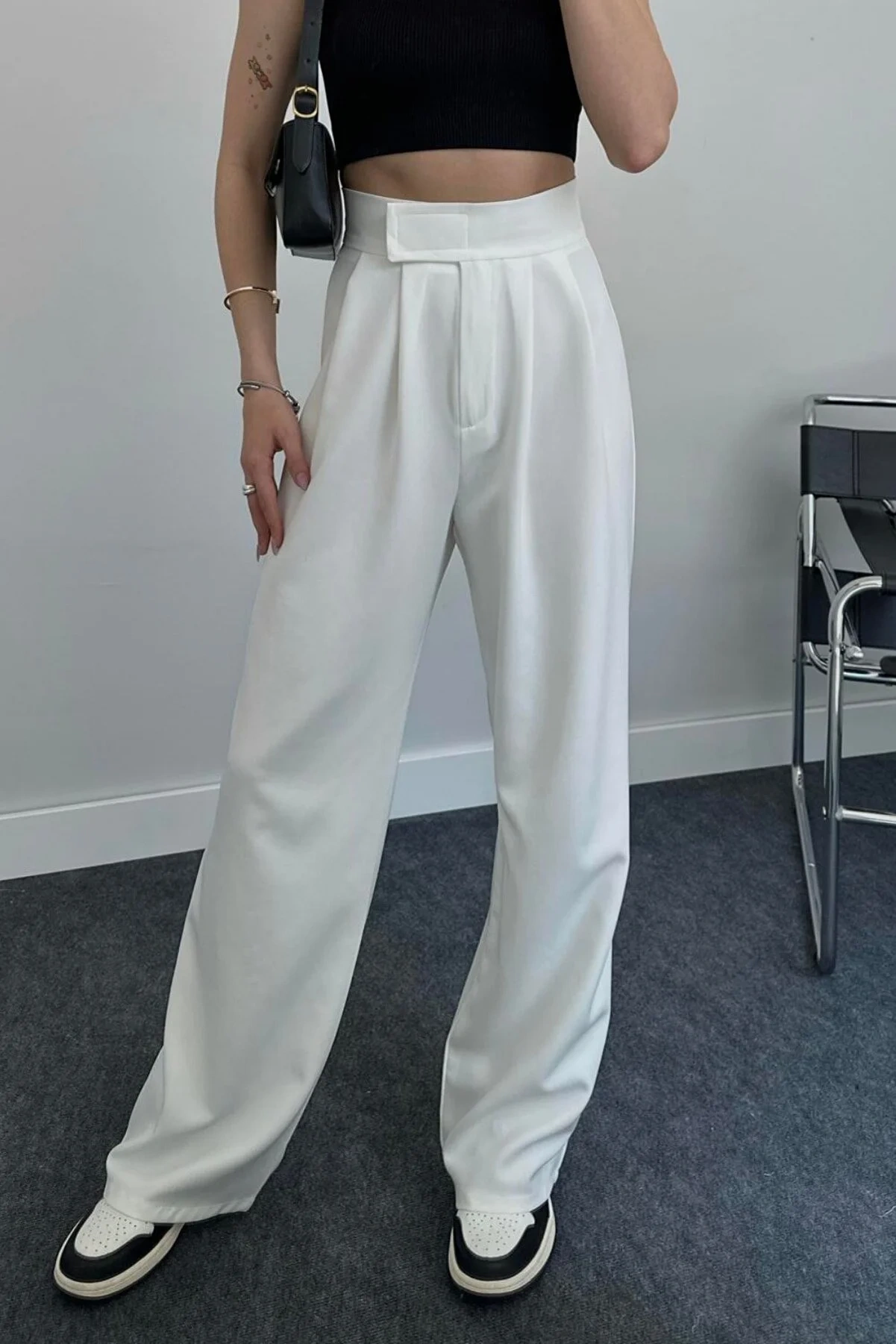 Pullaps Cırt Cırtlı Palazzo Pantolon