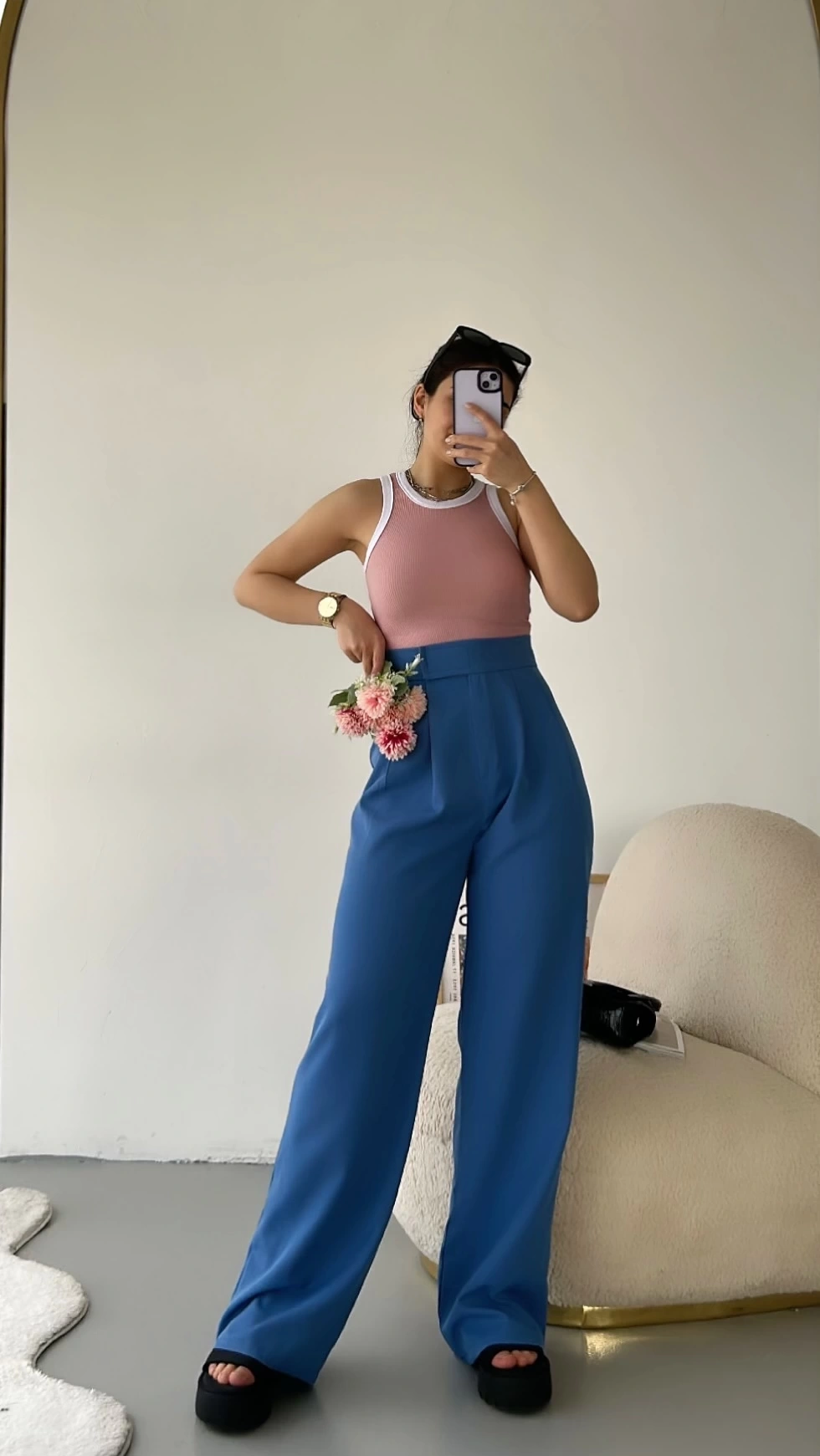 Pullaps Cırt Cırtlı Palazzo Pantolon