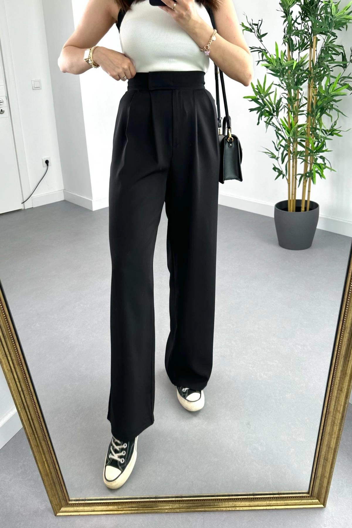 Pullaps Cırt Cırtlı Palazzo Pantolon