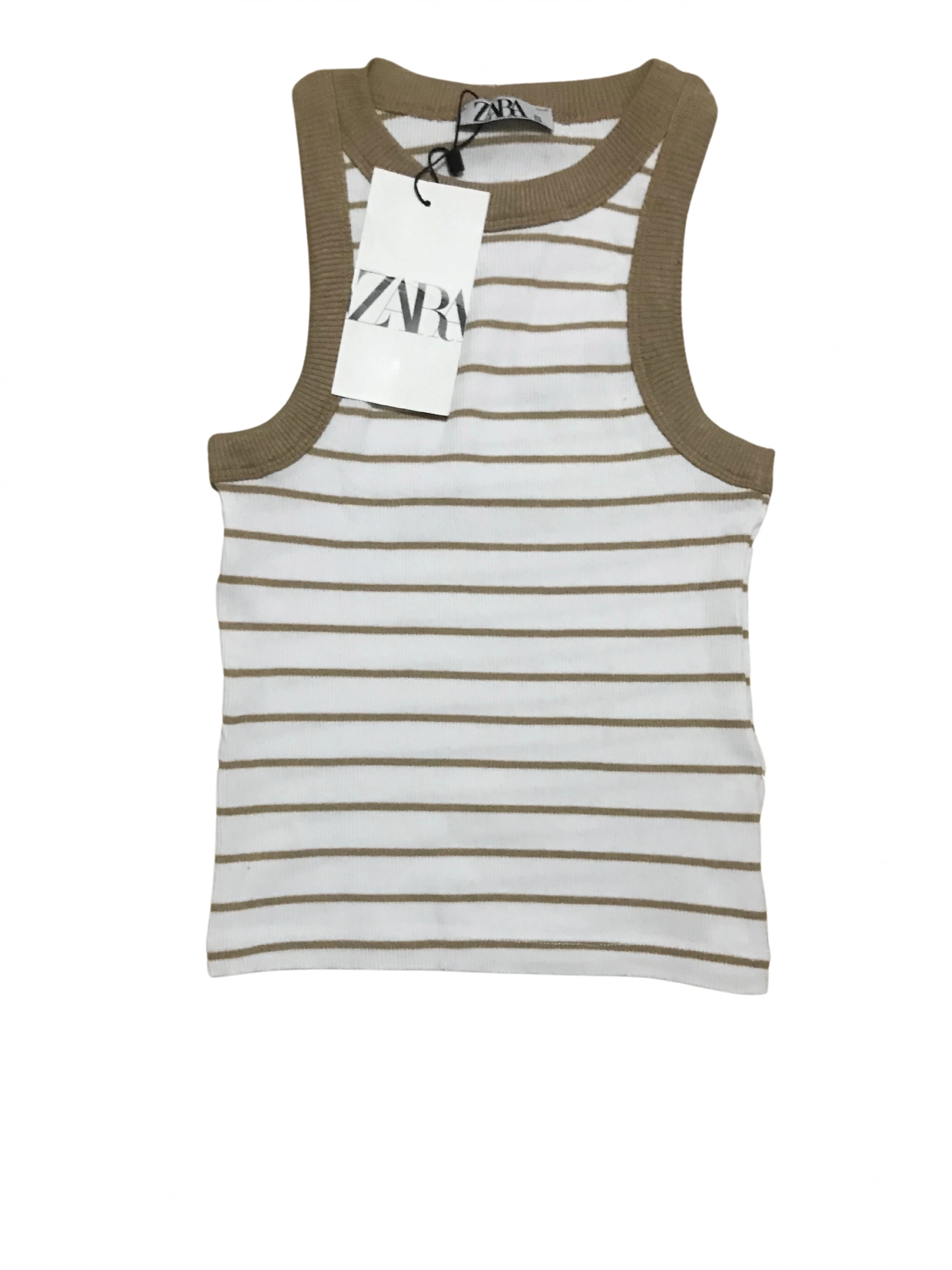 Pullaps Çizgili Halter Yaka Fitilli Atlet Tam Boy Vizon