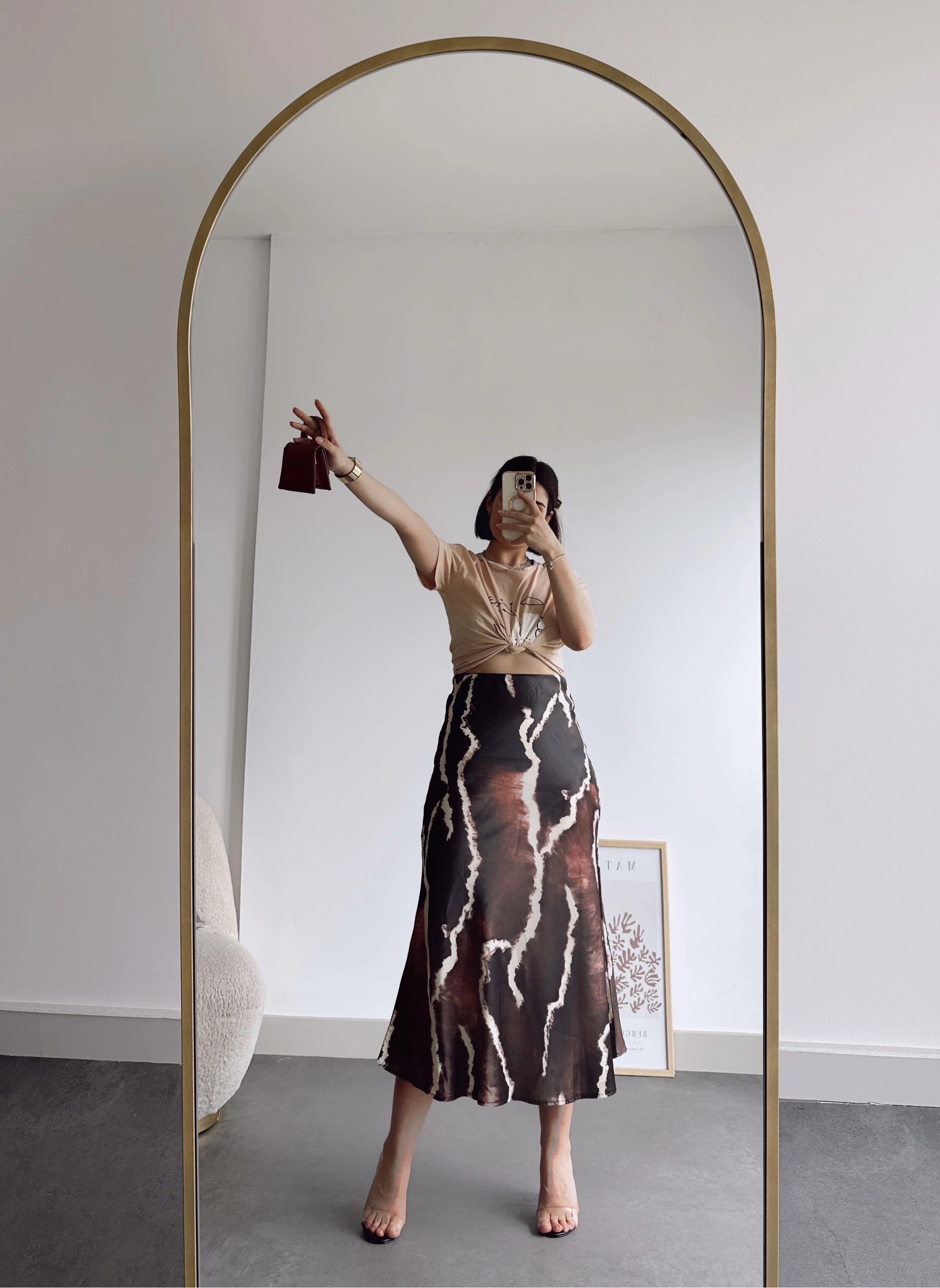 Pullaps Desenli Saten Etek