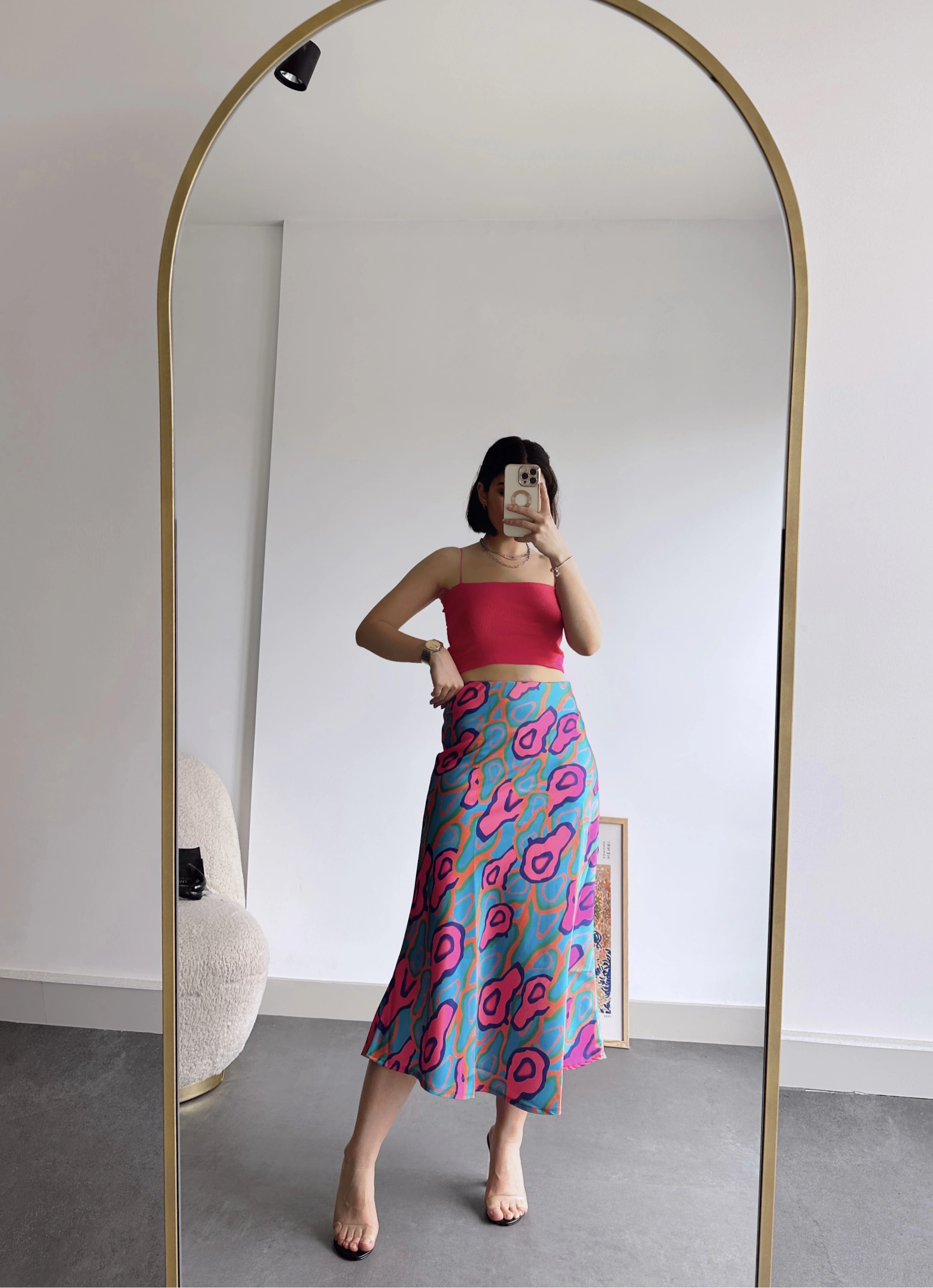 Pullaps Desenli Saten Etek