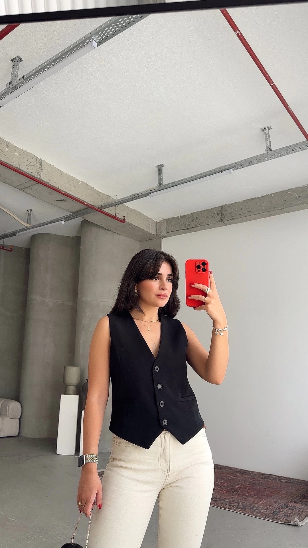 Pullaps Double Atlas Kumaş Astarlı Zra Yelek Siyah