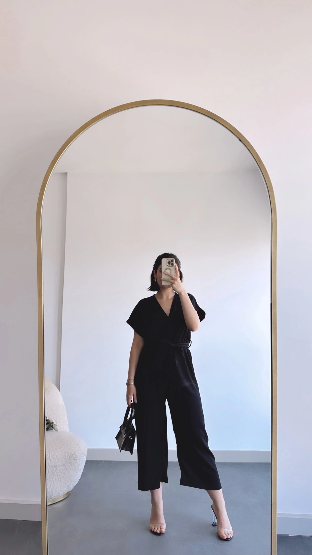 Pullaps Gofre Kumaş Likralı Tulum Siyah