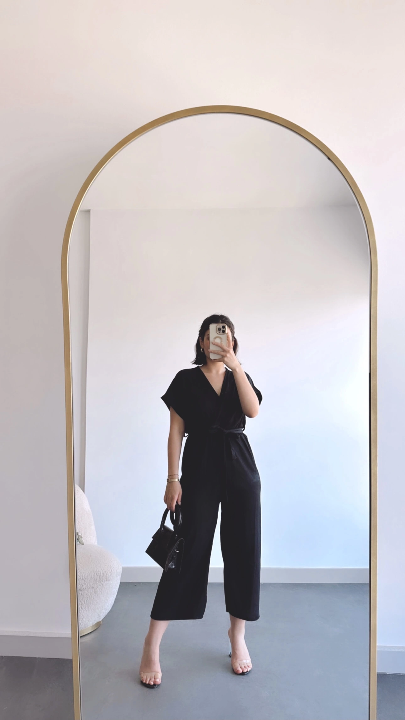 Pullaps Gofre Kumaş Likralı Tulum Siyah