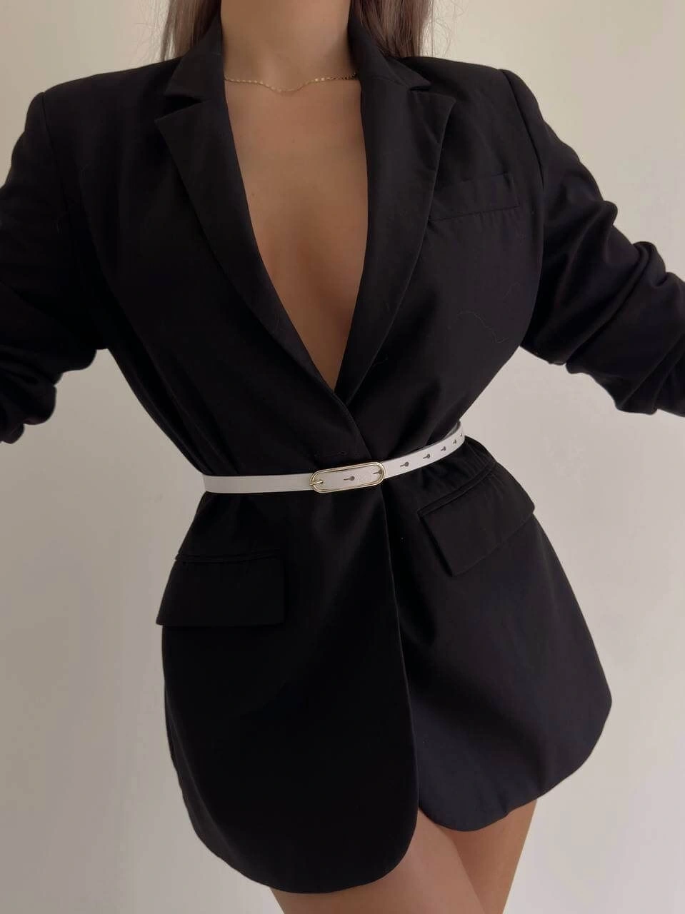 Pullaps İnce Deri Kemer