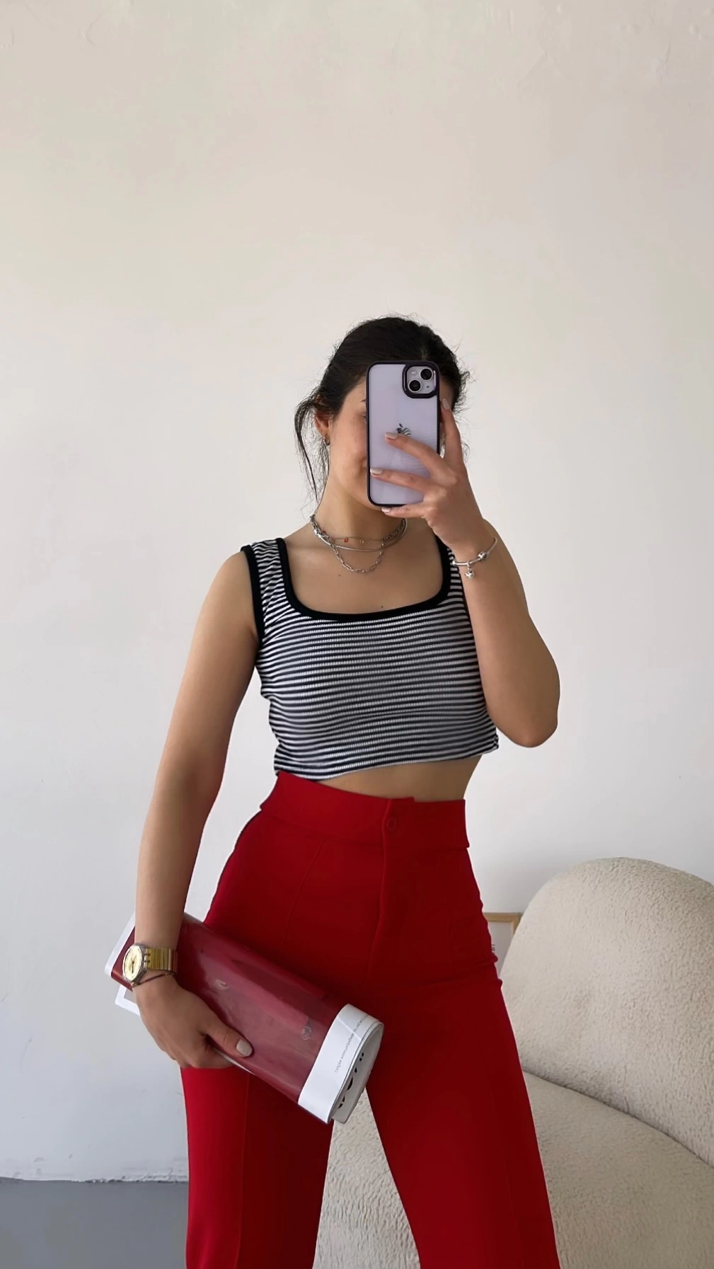 Pullaps Kaşkorse Çizgili Crop