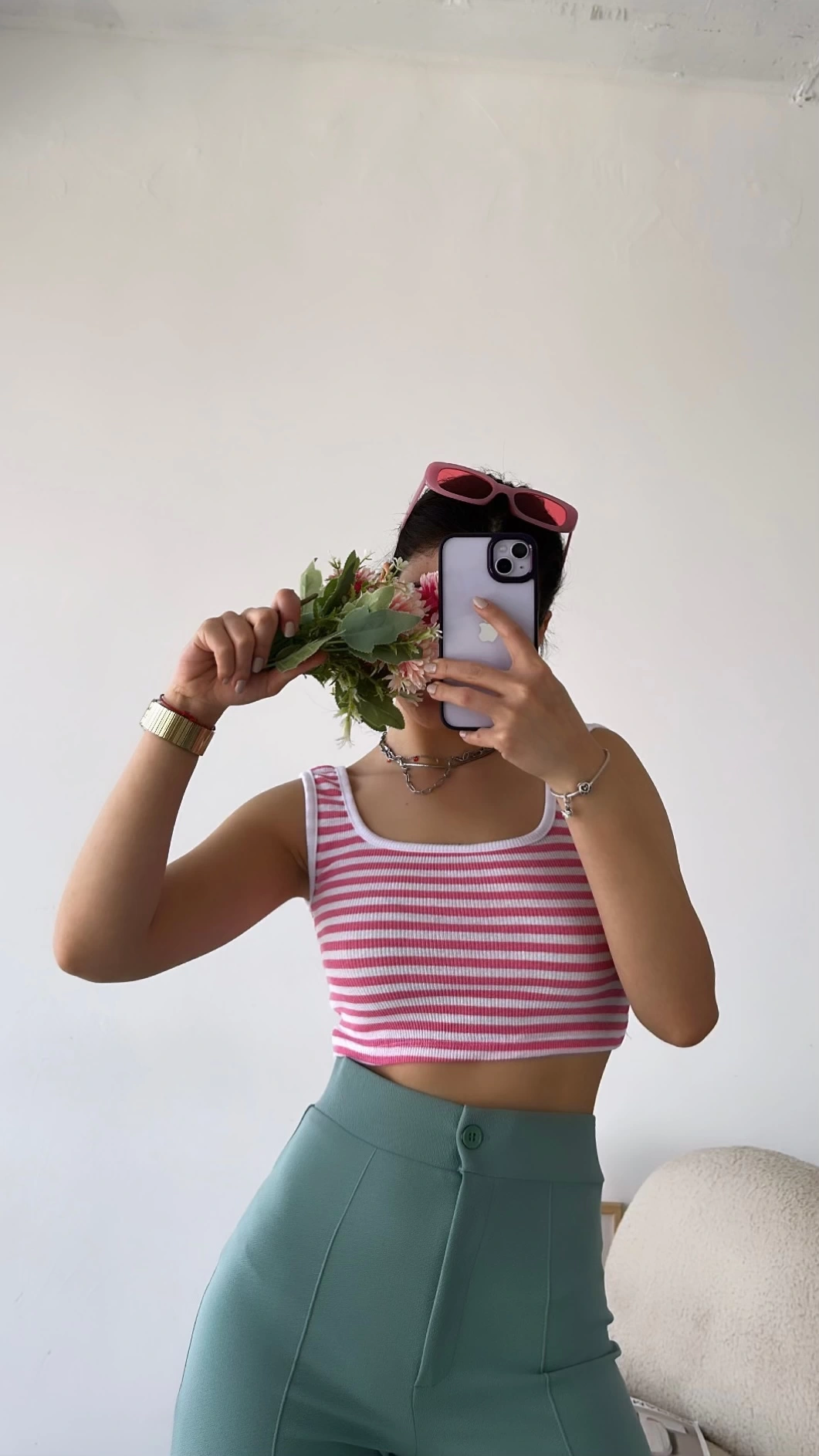 Pullaps Kaşkorse Çizgili Crop